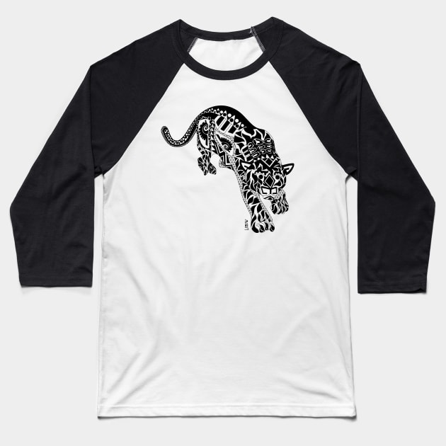 tiger ecopop cat Baseball T-Shirt by jorge_lebeau